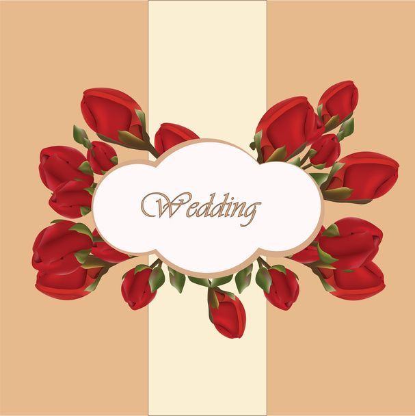 Geranium flower wedding invitation - Vettoriali, immagini