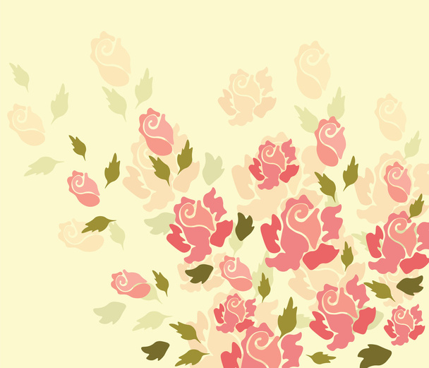 roze bloem achtergrond - Vector, afbeelding