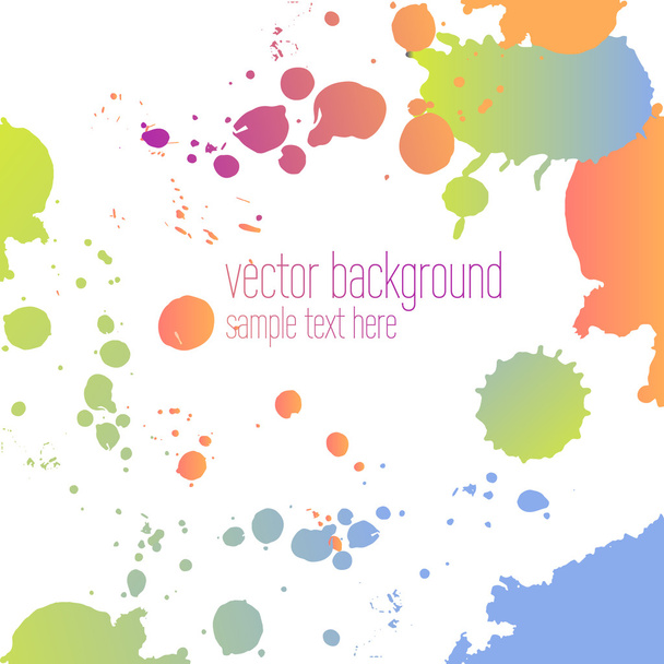 Vector abstract artistic colorful ink drops background template - Вектор, зображення