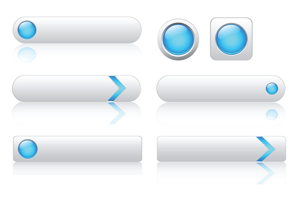 Set of modern glossy navigation buttons. Place for text or icons - Vektör, Görsel