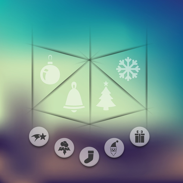 Kerst infographic iconen - Vector, afbeelding