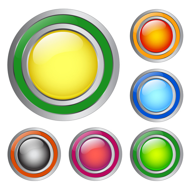 Набор красочных кнопок - Вектор,изображение