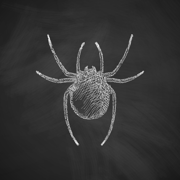 El çekilmiş örümcek simgesi - Vektör, Görsel