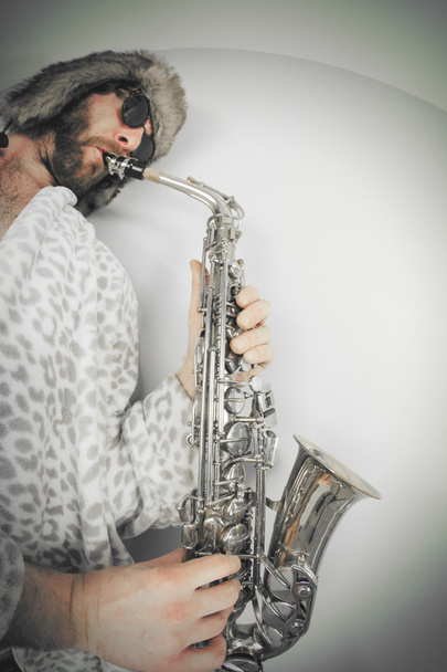 Bearded Hipster Saxophone - Photo, Image