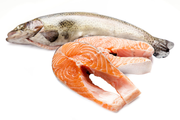 Salmon fillet slices - Photo, Image