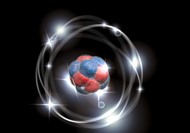 Atom σωματιδίων υποβάθρου - Φωτογραφία, εικόνα