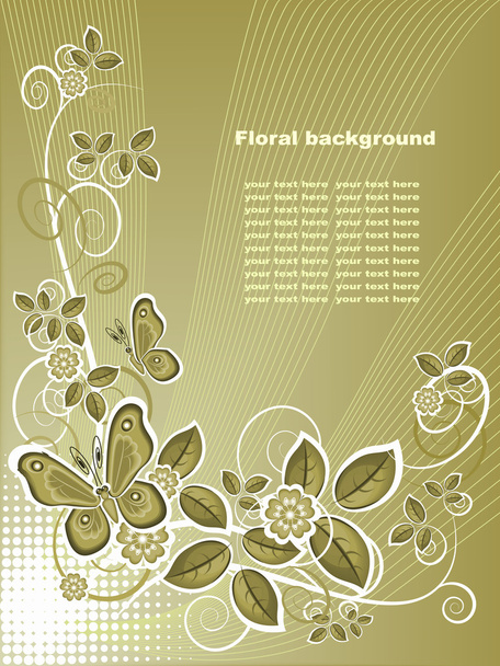 Floraler Hintergrund - Vektor, Bild