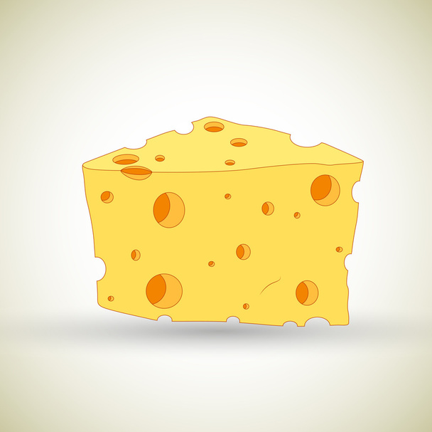 Piece of Cheese - Vector, Imagen