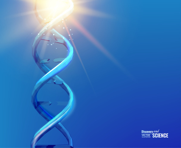 Blue background with DNA. - Vector, Image