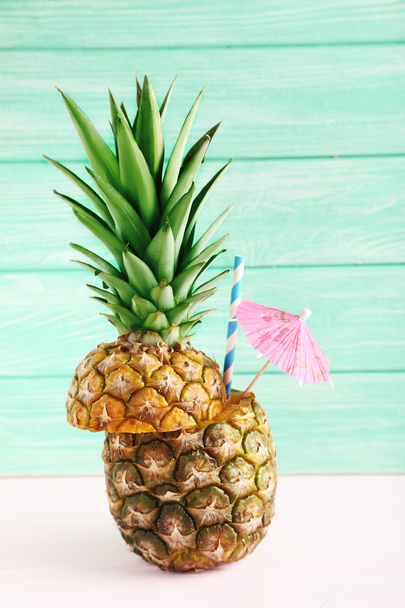 Coctail from ripe pineapple - Photo, image
