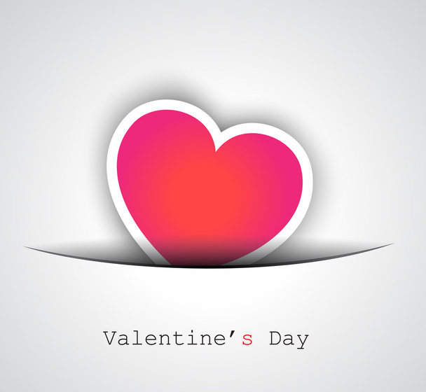 Valentines Day cart with heart - Vector, imagen