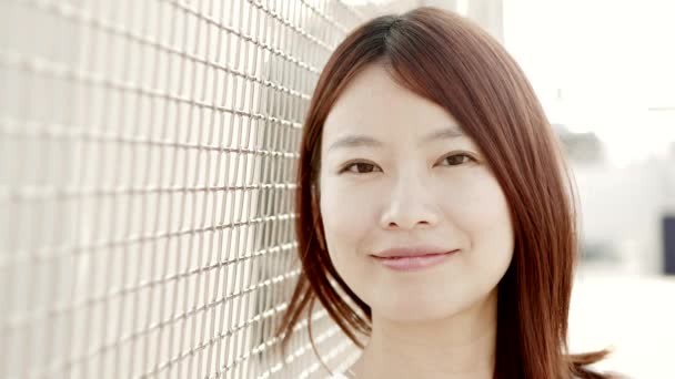 Porträt der schönen asiatischen Frau - Filmmaterial, Video