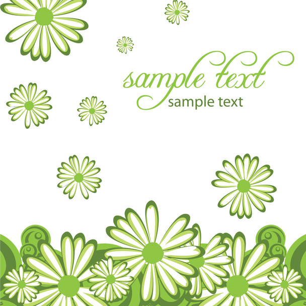 Abstract background with flowers camomile - Vector, imagen