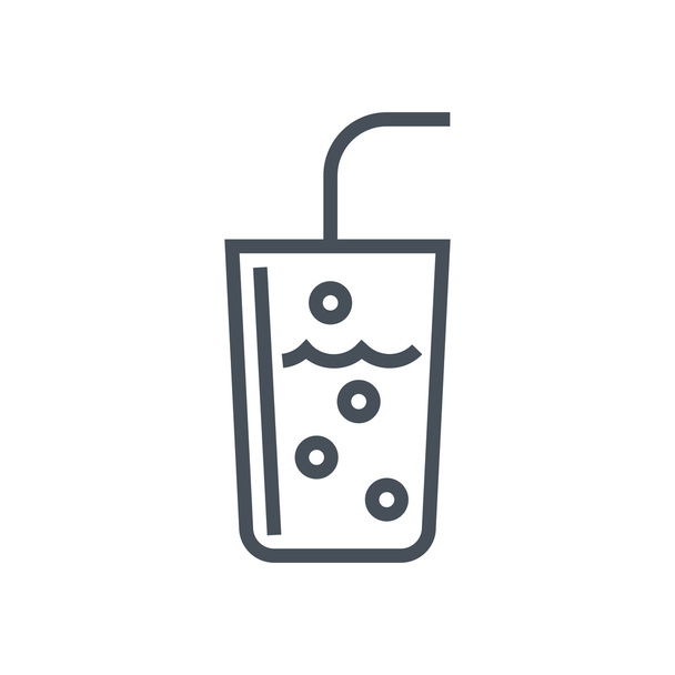 Cold drink, soda icon - Vector, Image