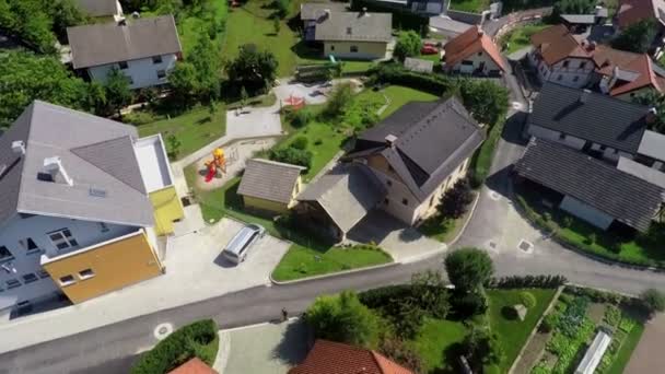 view on modern countryside village - Footage, Video