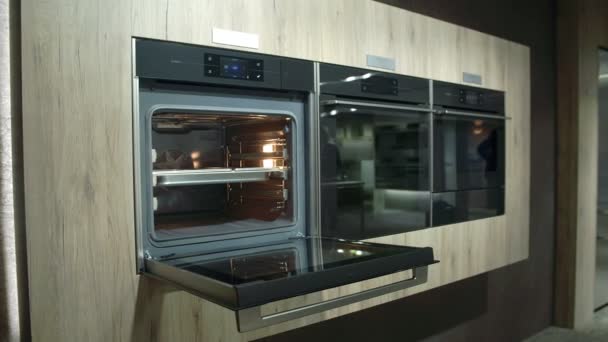 Big oven in kitchen store - Footage, Video