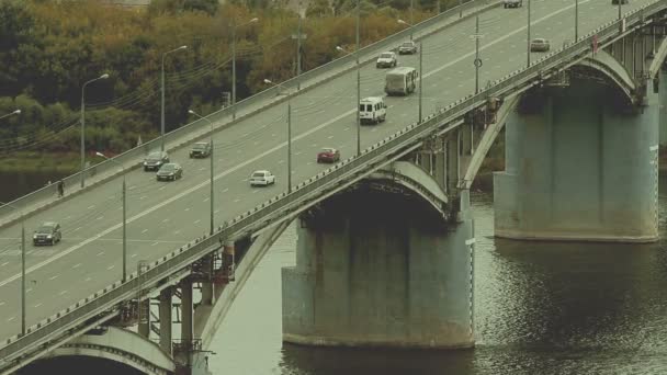 Car traffic on the bridge - Footage, Video