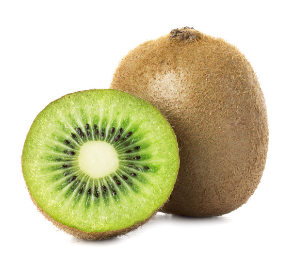 Kiwi-Früchte in Nahaufnahme isoliert auf weißem Hintergrund. - Foto, Bild