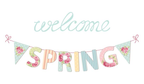 Welcome Spring banner - Vettoriali, immagini