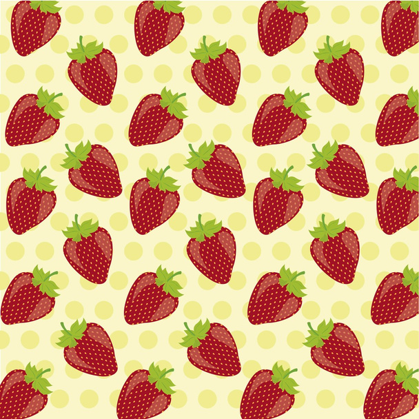 pattern of strawberries - Διάνυσμα, εικόνα