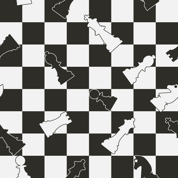 Fondo sin fisuras de ajedrez, ilustración vectorial
. - Vector, Imagen