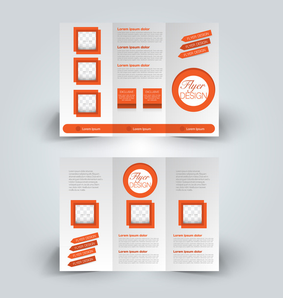 Brochure design template - Vector, imagen