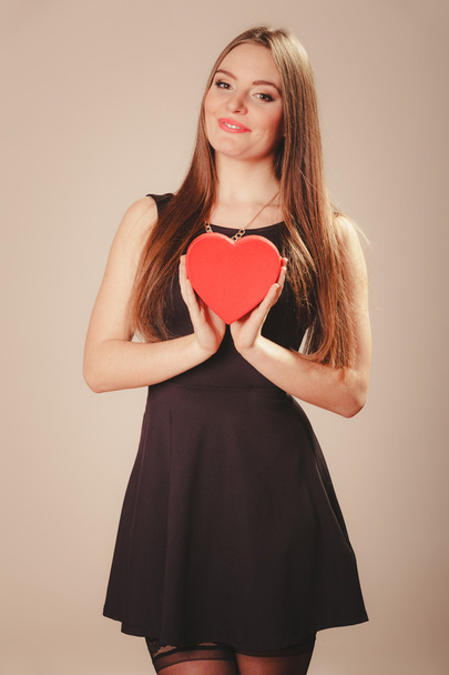 Cute girl with heart - Photo, Image