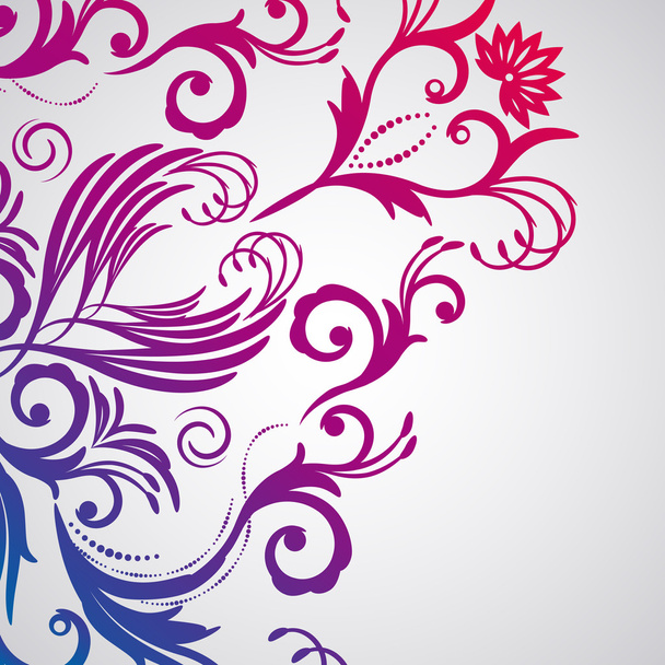 Abstract floral background with oriental flowers. - Vector, Image