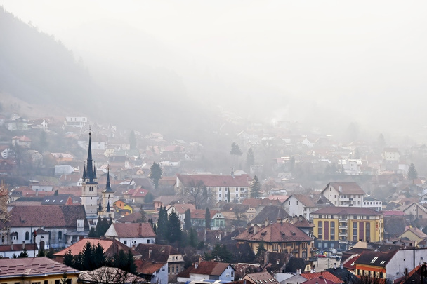Old town of Brasov in a winter morning - Foto, imagen