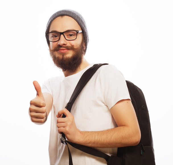 happy young bearded man - Foto, Imagen
