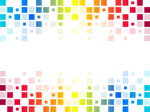 Kleurrijke regenboog mozaïektegels of vierkantjes, vectorillustratie met plaats voor uw inhoud. - Vector, afbeelding