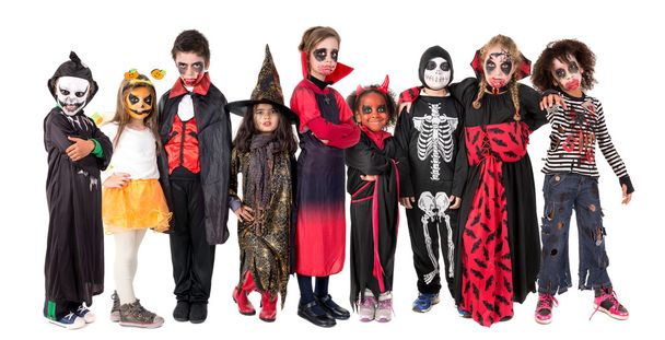 Niños en Halloween
 - Foto, Imagen