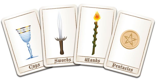 Cartas del Tarot Símbolos
 - Vector, Imagen