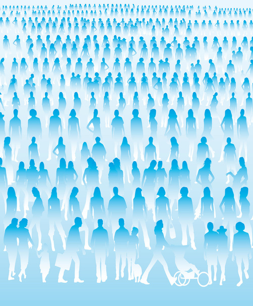 Crowd of - Vector, Image