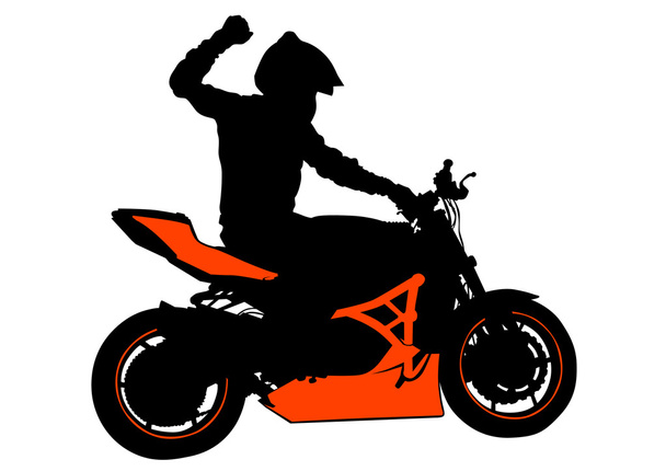 Motorcycl sport su sfondo bianco
 - Vettoriali, immagini