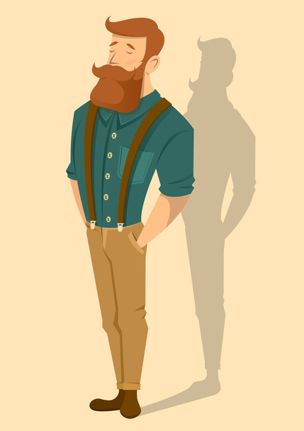 Redhead man. Vector illustration - Vektor, kép