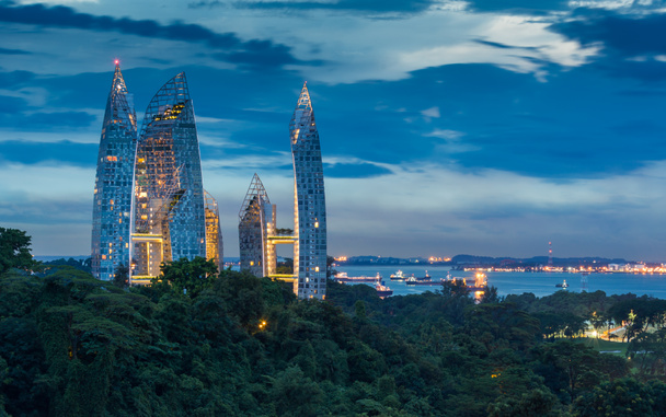 Όμορφη πόλη ορίζοντας Σιγκαπούρης - Φωτογραφία, εικόνα