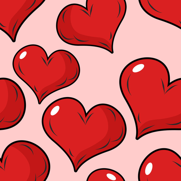 Love seamless pattern for Valentines day. Background for holiday - Vector, afbeelding
