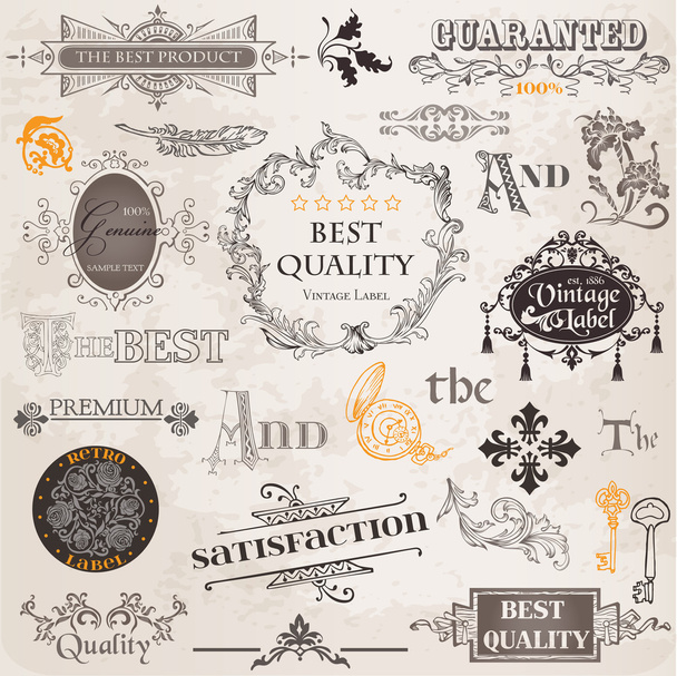 Vector Set: Calligraphic Design Elements and Page Decoration, Vi - Vector, Image