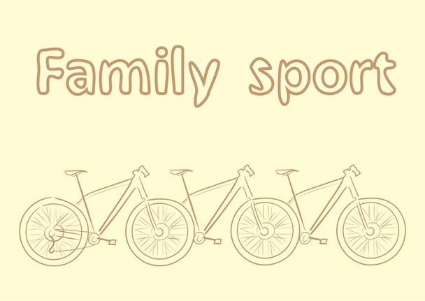 Familia deporte bicicleta
 - Vector, imagen