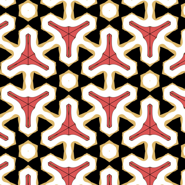 Cor glamourosa geométrica abstrato ornamento étnico
 - Vetor, Imagem