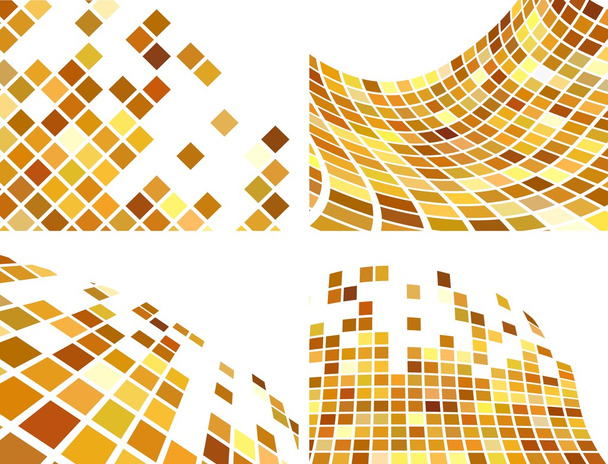 the vector golden abstract backgrounds set - Vektori, kuva