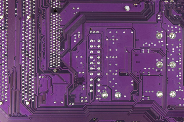 Dusty printed circuit board. High tech closeup. - Fotó, kép