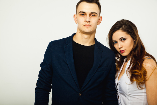 Beautiful young couple in casual clothing - Zdjęcie, obraz