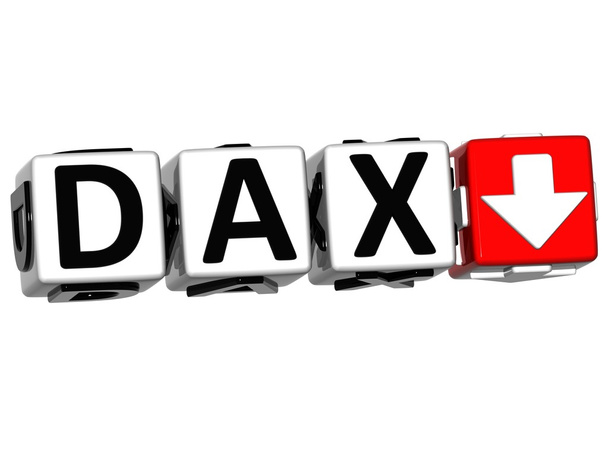 3D dax χρηματιστήριο μπλοκ κειμένου - Φωτογραφία, εικόνα