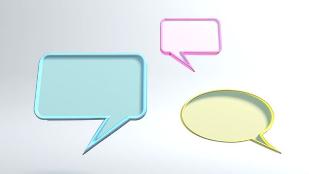 3 Gesprächssymbole - Foto, Bild