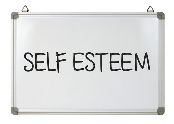 Self esteem word on whiteboard - Photo, Image