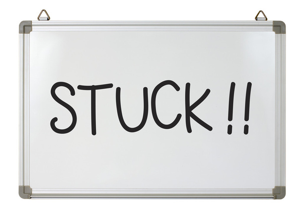 Stuck word on whiteboard - Photo, Image