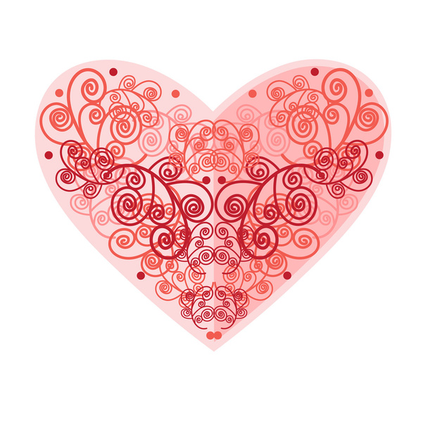 red heart for lovers - Vector, imagen