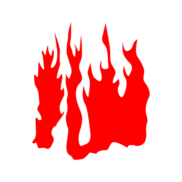 Sylwetka ogień czerwony - Wektor, obraz